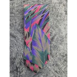 100% Silk Neck Tie Geometric Classic Sexy Miami Vice Vintage Retro